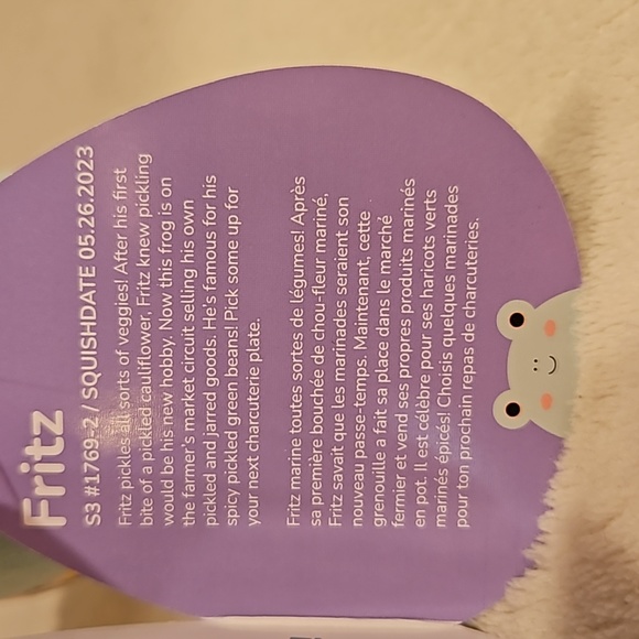 1/$6 or 2/$10 NWT Squishmallow Fritz - Frog Clip-On Keychain Plush (3.5 in.) - Picture 9 of 10